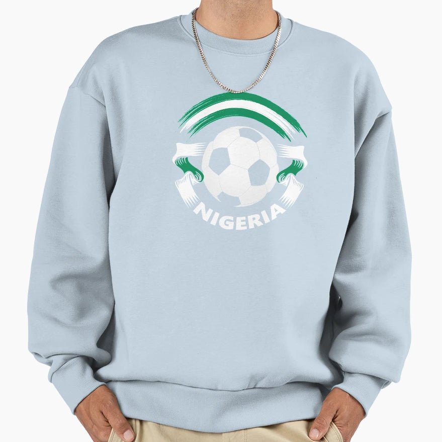 Nigeria Football Soccer Fan Flag Sweatshirt - Novelty Apparel Men Women - T-Shirt, Sweatshirt, Hoodie