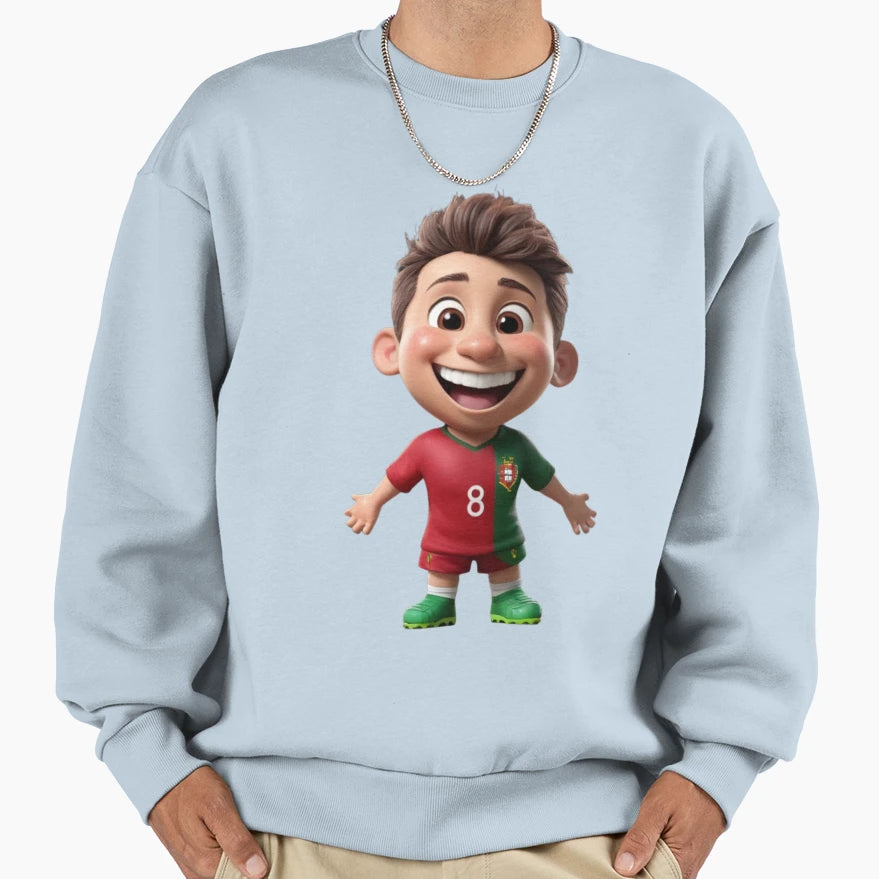 Portugal Little Footballer Positive T-Shirt - Trendy Graphic Men Women - T-Shirt, Sweatshirt, Hoodie