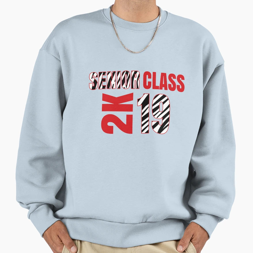 Senior Class 2K Bold Black White Sweatshirt - Minimalist Print Men Women - T-Shirt, Sweatshirt, Hoodie