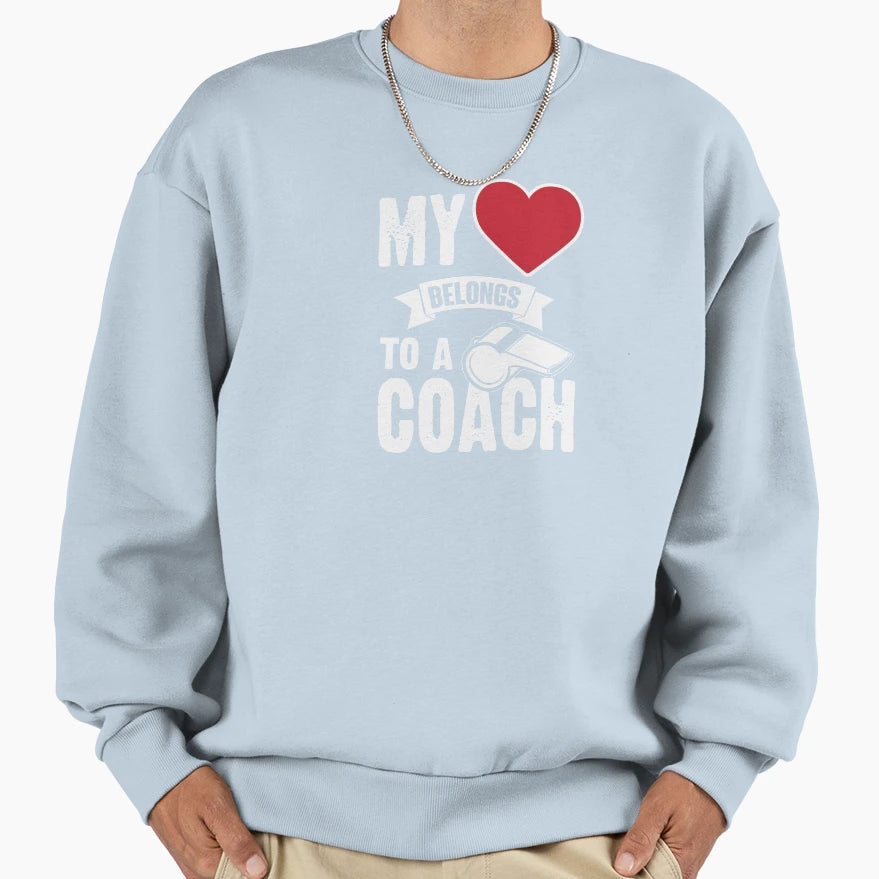 Love Coach Trainer Basketball Sweatshirt - Fun Novelty Design for Adults - T-Shirt, Sweatshirt, Hoodie