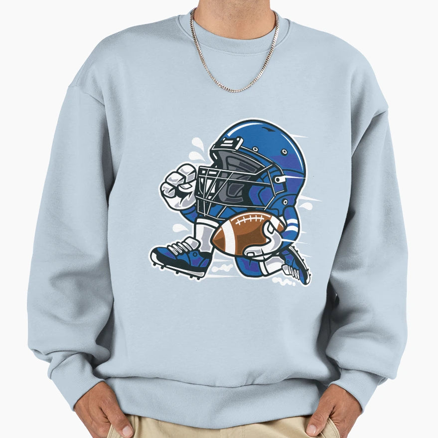 Football Player Sweatshirt - Trendy Graphic for Adults - T-Shirt, Sweatshirt, Hoodie