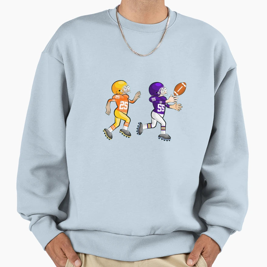 American Football Cartoon 18 41 Sweatshirt - Aesthetic Graphic Men Women - T-Shirt, Sweatshirt, Hoodie