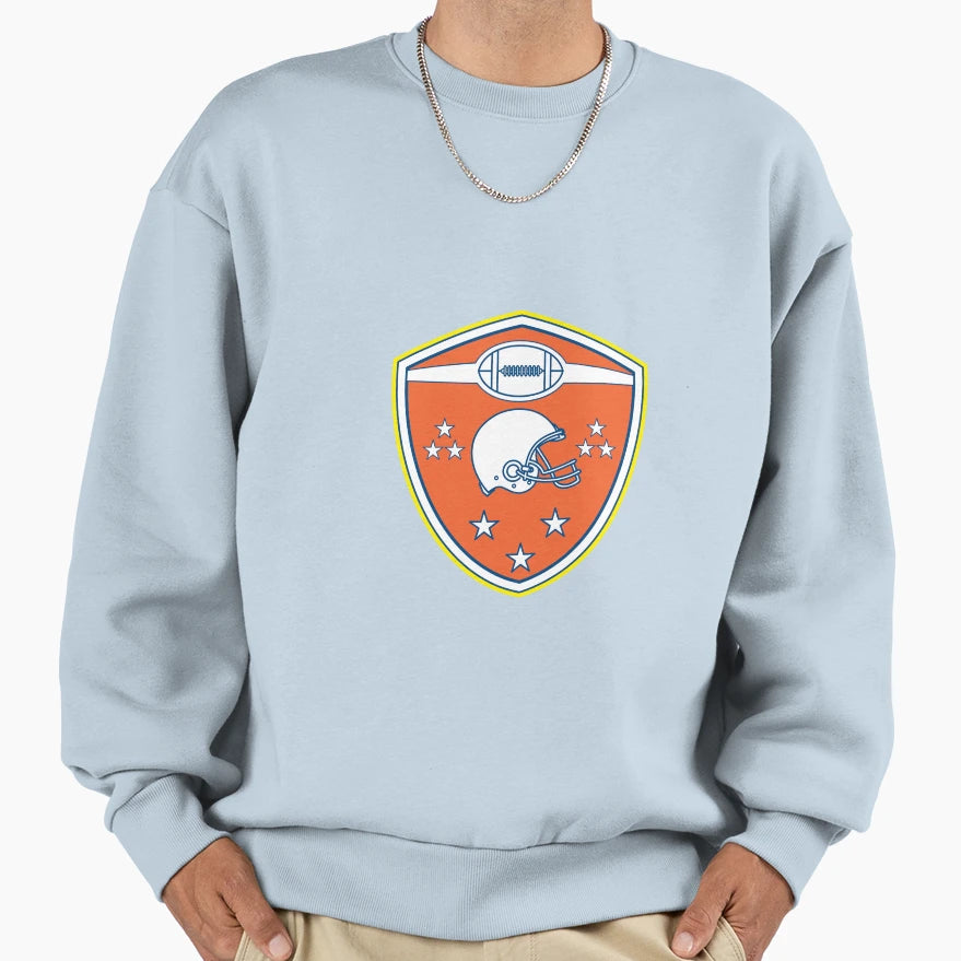 American Football Helmet Stars Sweatshirt - Casual Everyday Wear Unisex - T-Shirt, Sweatshirt, Hoodie
