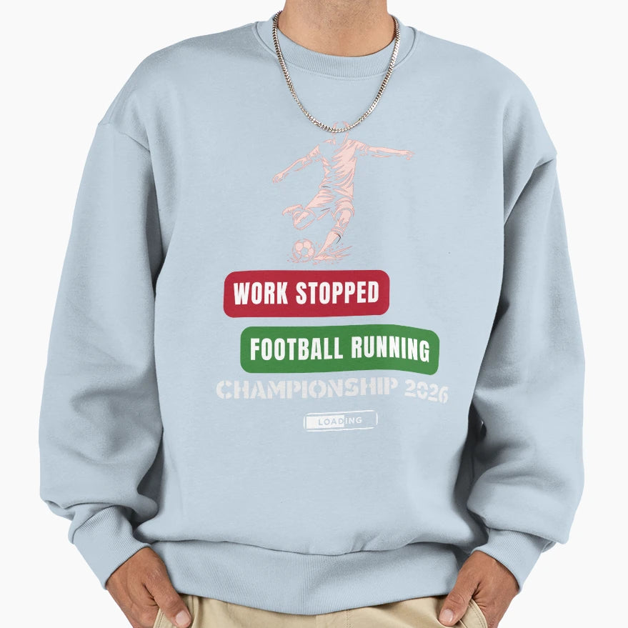 Football Running Mode Championship T-Shirt - Fun Novelty Design for Adults - T-Shirt, Sweatshirt, Hoodie