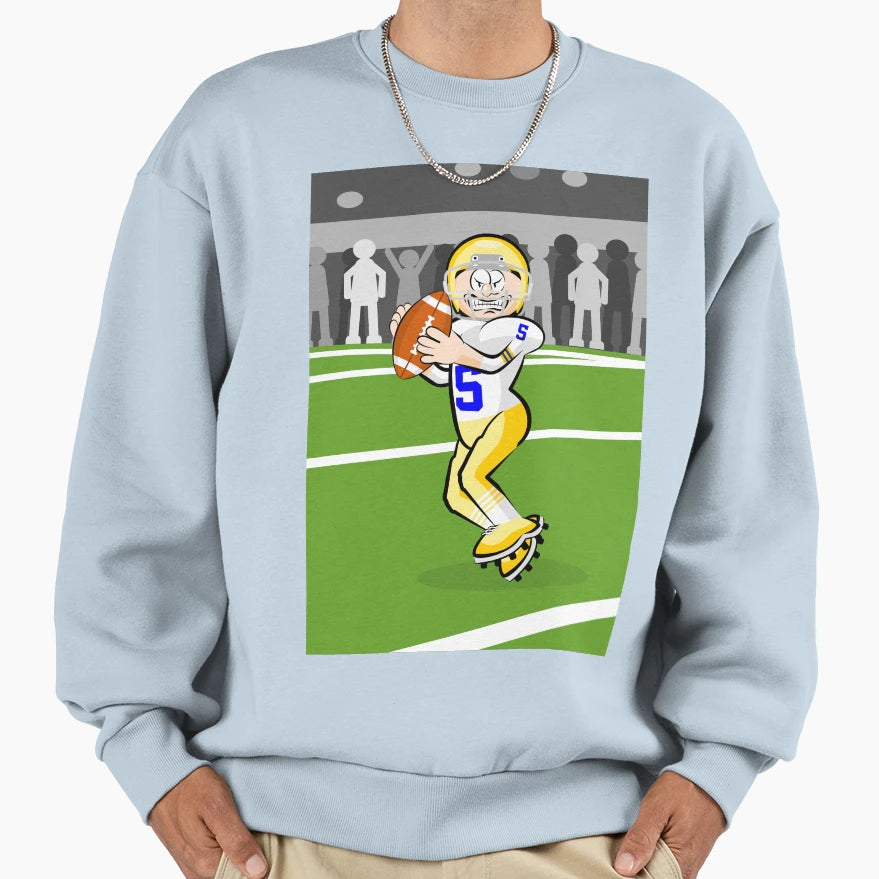 American Football Player Ball Hand Sweatshirt - Fun Novelty Design Unisex - T-Shirt, Sweatshirt, Hoodie