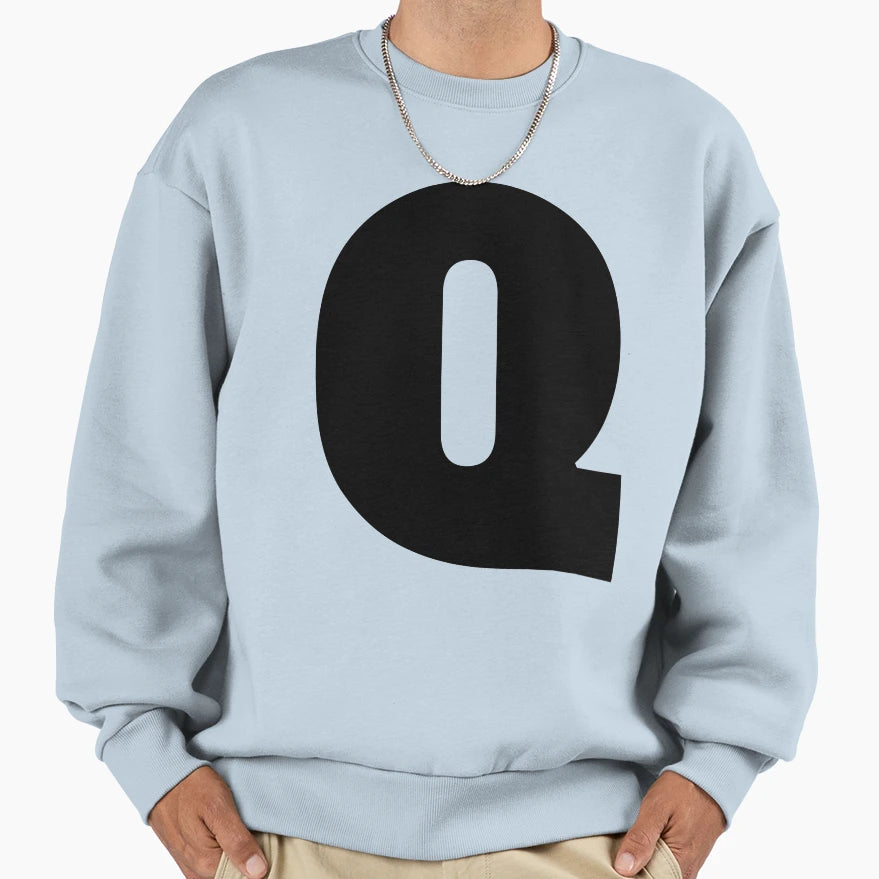 Alphabet Q Uppercase Letter Q Sweatshirt - Custom Art Print Men Women - T-Shirt, Sweatshirt, Hoodie