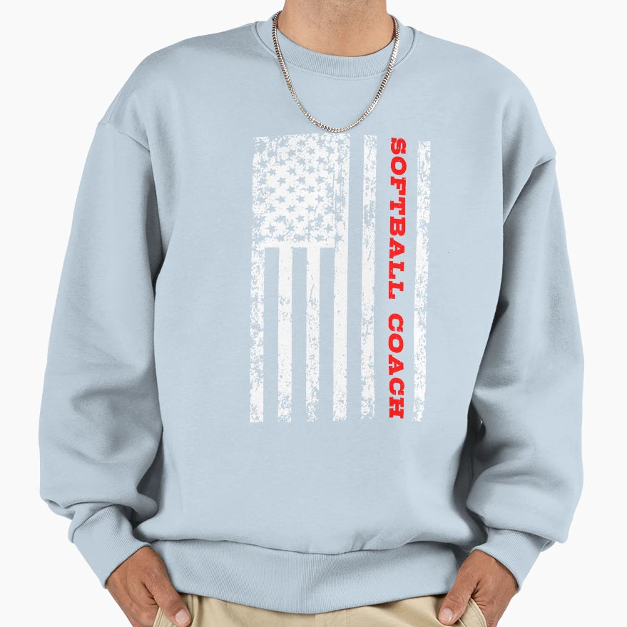 Softball Coach Sweatshirt - Casual Everyday Wear for Adults - T-Shirt, Sweatshirt, Hoodie