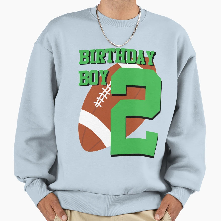 2Nd Birthday Football Art 2 Sweatshirt - Casual Everyday Wear Men Women - T-Shirt, Sweatshirt, Hoodie
