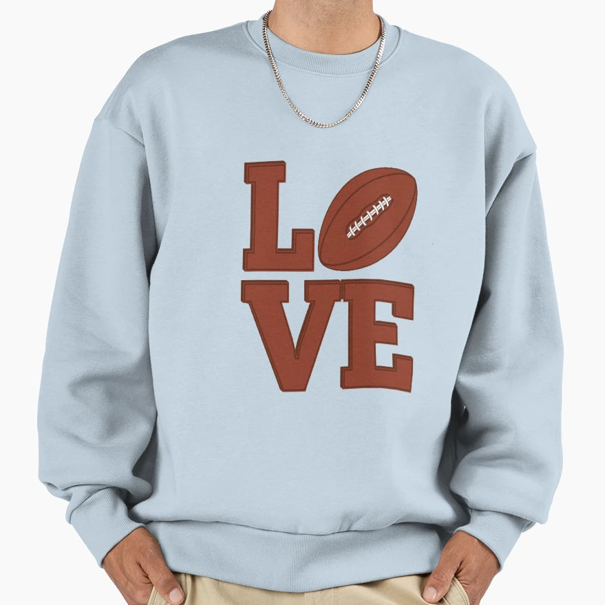 American Football Love Sweatshirt - Casual Everyday Wear Unisex - T-Shirt, Sweatshirt, Hoodie