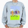 American Football Players Running Sweatshirt - Aesthetic Graphic for Adults - T-Shirt, Sweatshirt, Hoodie