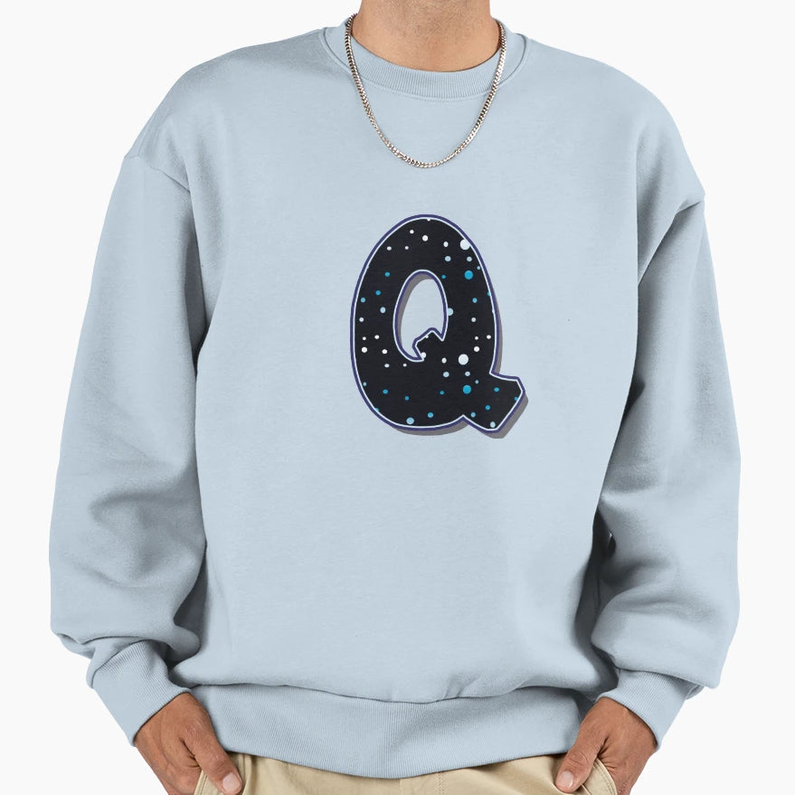 Letter Q Dots Sweatshirt - Unique Graphic Unisex - T-Shirt, Sweatshirt, Hoodie