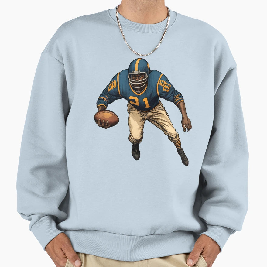 American Gridiron Football Player Sweatshirt - Minimalist Print for Adults - T-Shirt, Sweatshirt, Hoodie
