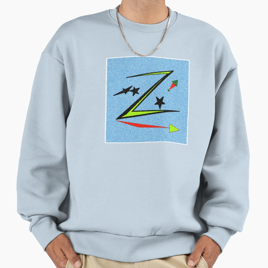 Z Electric Fusion Abstract Art Sweatshirt - Casual Everyday Wear for Adults - T-Shirt, Sweatshirt, Hoodie