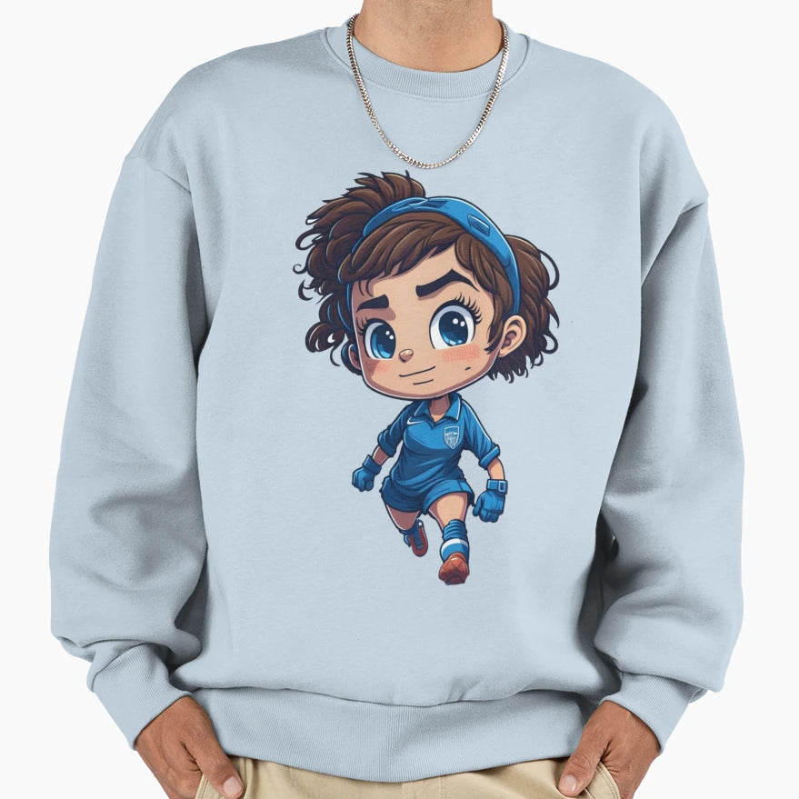 Soccer Blue 1 Sweatshirt - Fun Novelty Design Unisex - T-Shirt, Sweatshirt, Hoodie