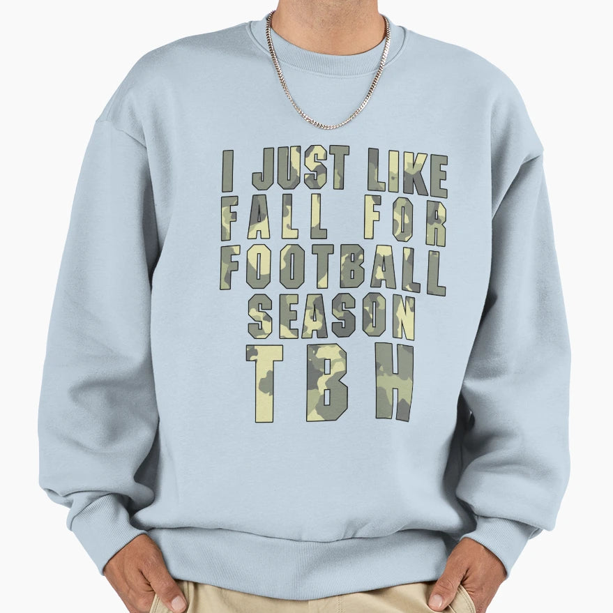 I Just Like Fall Football Season Sweatshirt - Aesthetic Graphic for Adults - T-Shirt, Sweatshirt, Hoodie