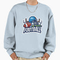 American Football Helmet Goalposts Sweatshirt - Graphic Print Men Women - T-Shirt, Sweatshirt, Hoodie