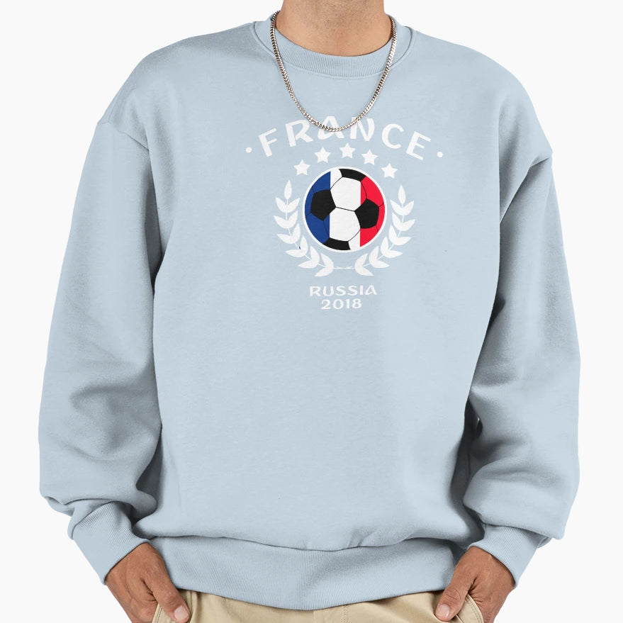France French Soccer Team Russia 2018 Sweatshirt - Novelty Apparel Unisex - T-Shirt, Sweatshirt, Hoodie