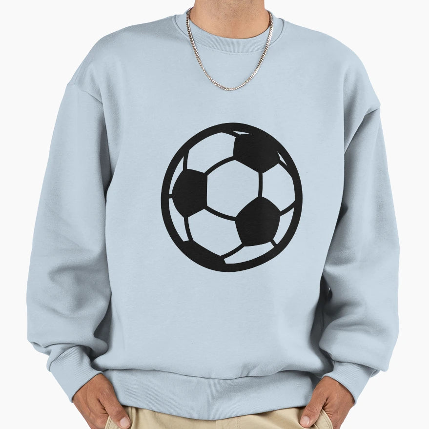 Soccer Ball Drawing Sweatshirt - Minimalist Print Men Women - T-Shirt, Sweatshirt, Hoodie
