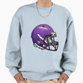 Purple Football Helmet Sweatshirt - Casual Everyday Wear for Adults - T-Shirt, Sweatshirt, Hoodie