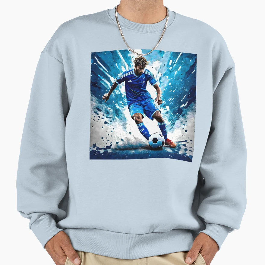 Soccer Football Blue Dream Sweatshirt - Graphic Print Unisex - T-Shirt, Sweatshirt, Hoodie