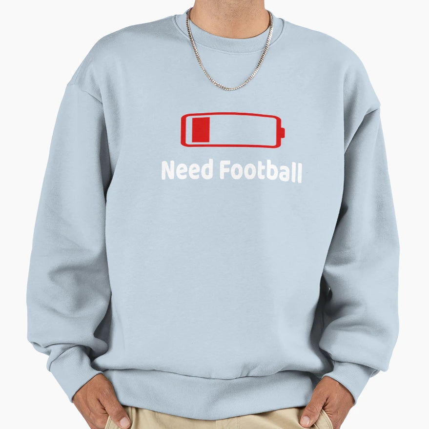 Low Battery Need Football Activities T-Shirt - Minimalist Print Unisex - T-Shirt, Sweatshirt, Hoodie