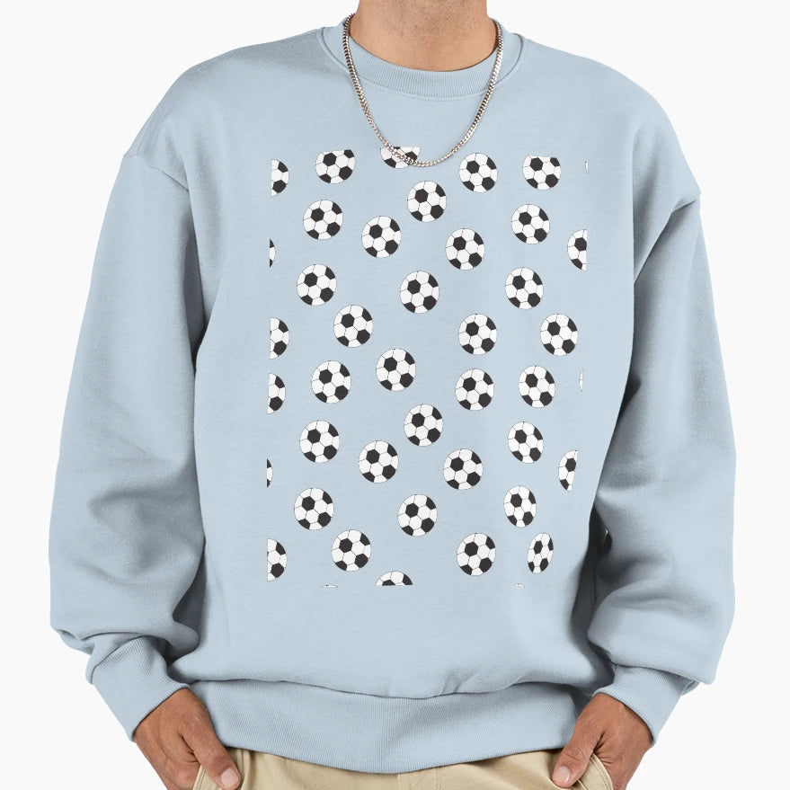 Soccer Ball Pattern Sweatshirt - Trendy Graphic for Adults - T-Shirt, Sweatshirt, Hoodie