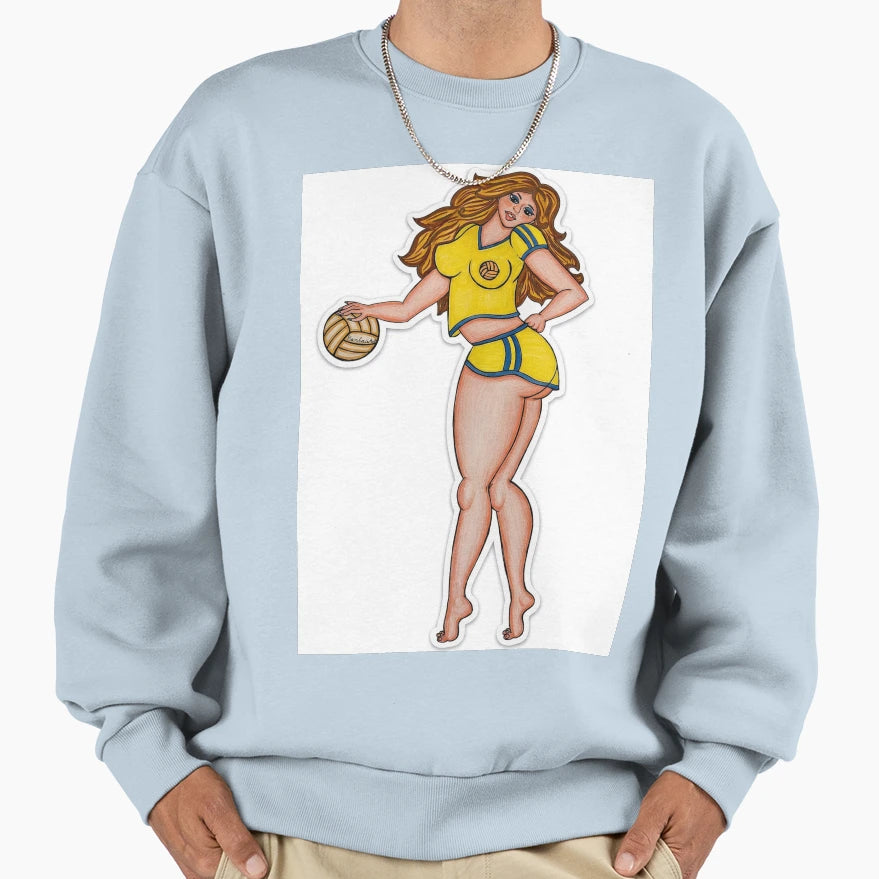 Basketball Pinup Sweatshirt - Aesthetic Graphic Men Women - T-Shirt, Sweatshirt, Hoodie