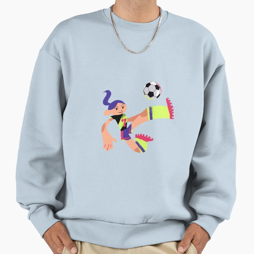 Football Cartoon 2 Player Ball Your Sweatshirt - Trendy Graphic for Adults - T-Shirt, Sweatshirt, Hoodie