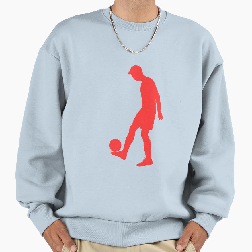 Football Red Dribbler Player Ball Sweatshirt - Streetwear Style Men Women - T-Shirt, Sweatshirt, Hoodie