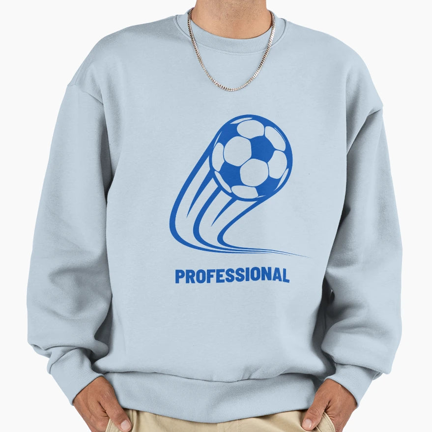 Football Blue Ball Curve Professional Sweatshirt - Streetwear Style Unisex - T-Shirt, Sweatshirt, Hoodie