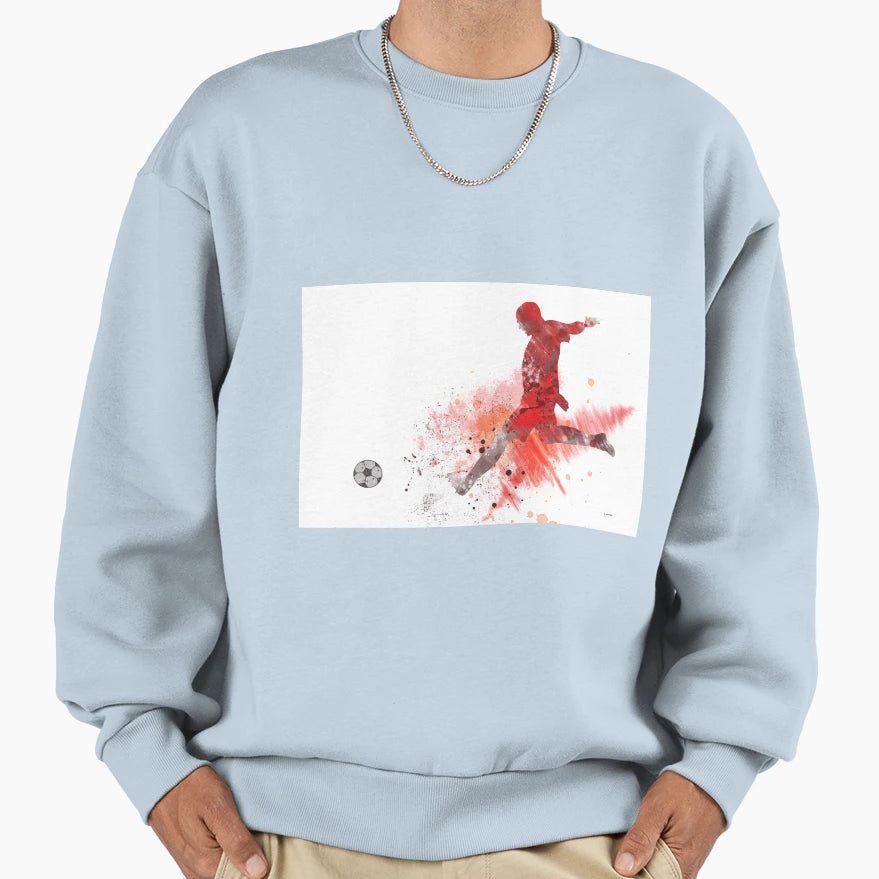Soccer Player 1 Sweatshirt - Custom Art Print Men Women - T-Shirt, Sweatshirt, Hoodie