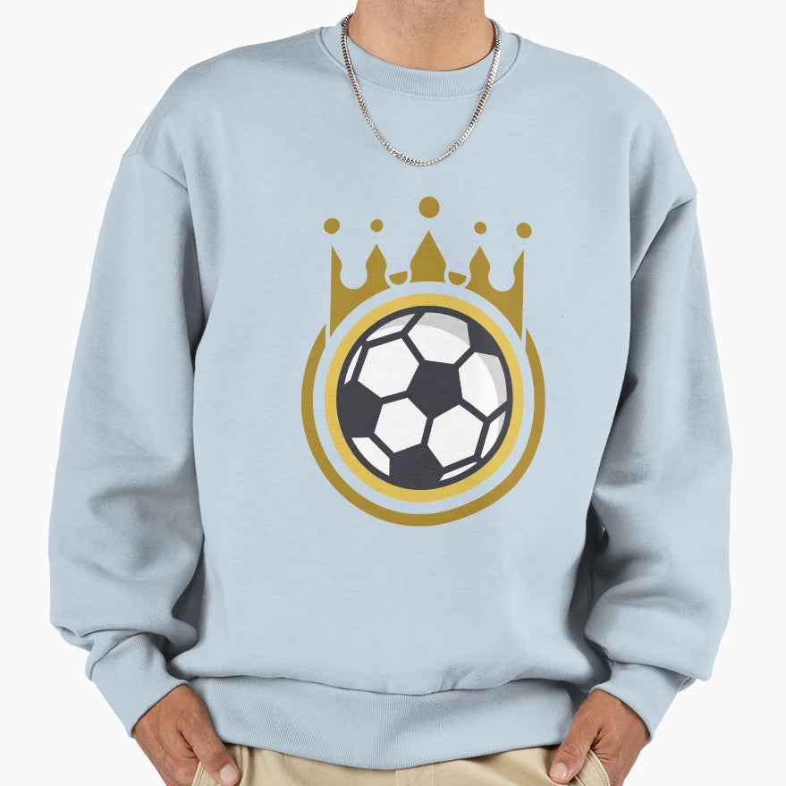 Football Yellow Crown Ball Football Sweatshirt - Minimalist Print Unisex - T-Shirt, Sweatshirt, Hoodie