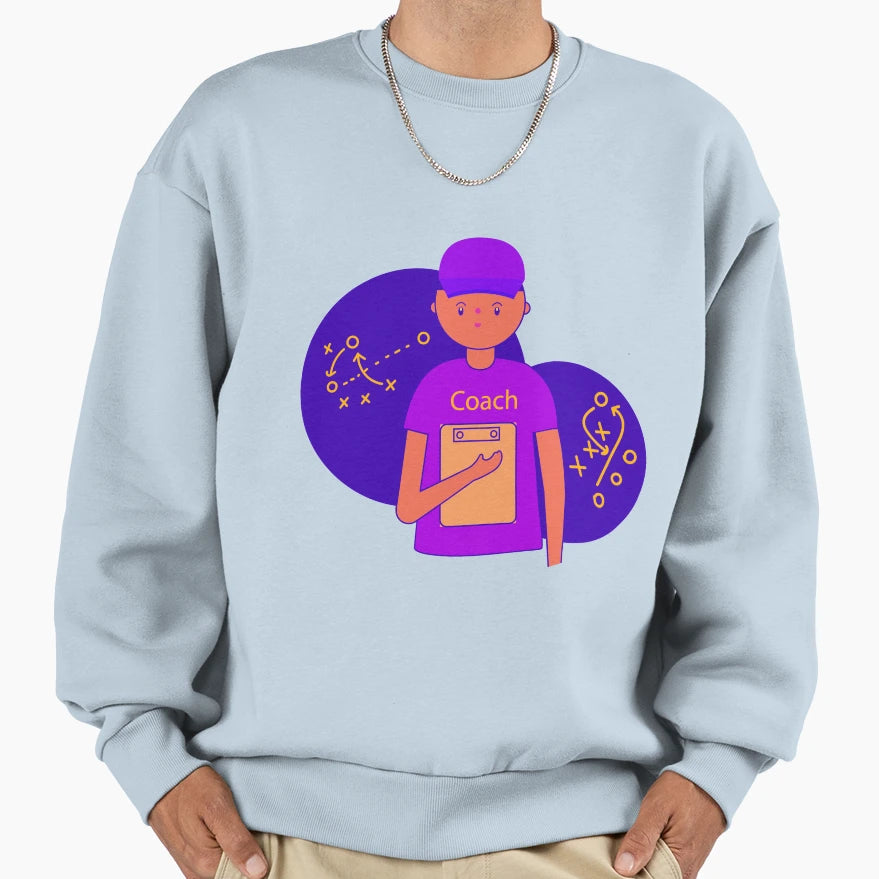 Technical Coach Game Plan Genius Sweatshirt - Minimalist Print Men Women - T-Shirt, Sweatshirt, Hoodie