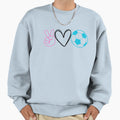 Peace Love Soccer Sweatshirt - Casual Everyday Wear for Adults - T-Shirt, Sweatshirt, Hoodie