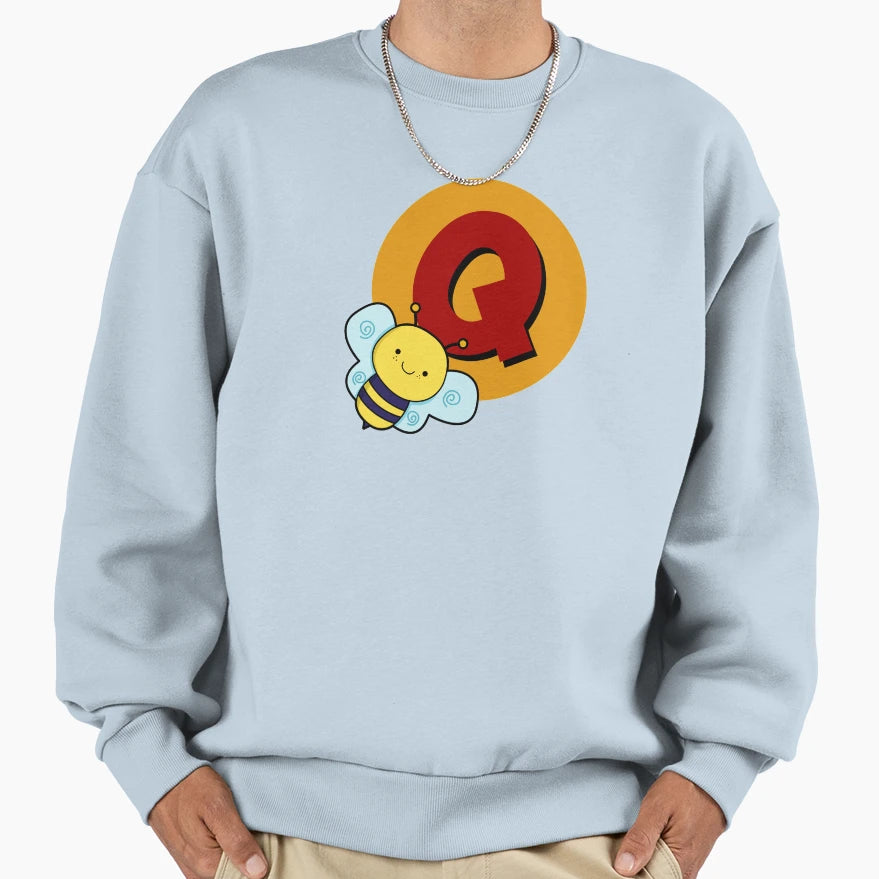 Monogram Q Busy Bee Sweatshirt - Unique Graphic Unisex - T-Shirt, Sweatshirt, Hoodie