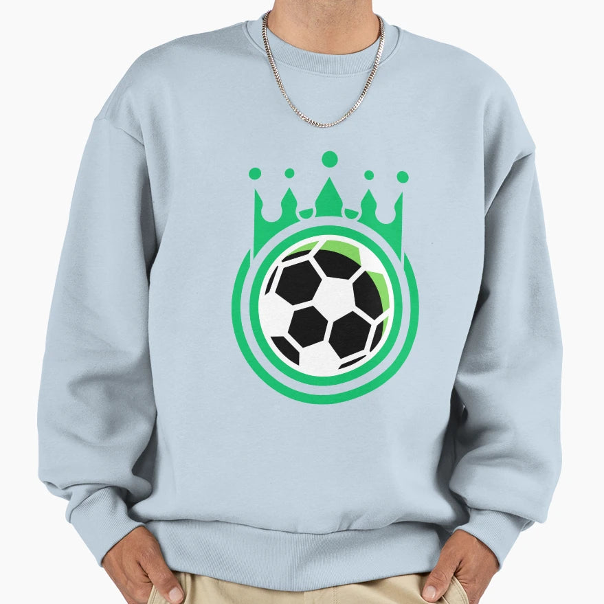 Football Green Crown Ball Football Sweatshirt - Novelty Apparel Men Women - T-Shirt, Sweatshirt, Hoodie