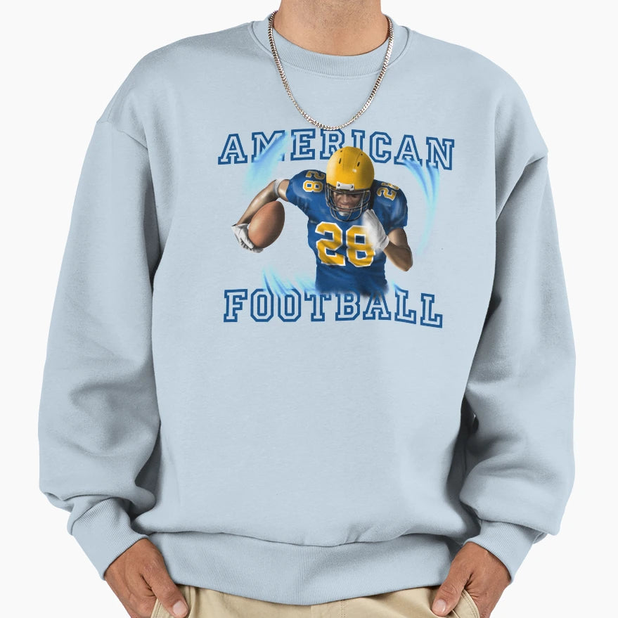 American Football Sweatshirt - Unique Graphic for Adults - T-Shirt, Sweatshirt, Hoodie