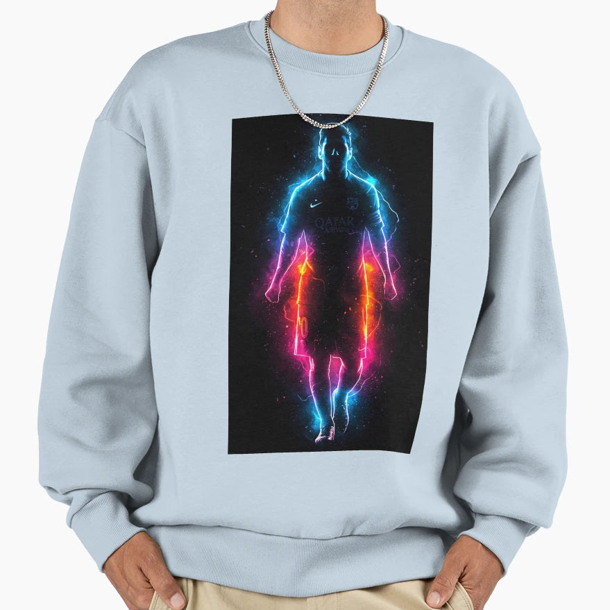 Messi Goat Messi Flea Messiah Sweatshirt - Aesthetic Graphic Unisex - T-Shirt, Sweatshirt, Hoodie