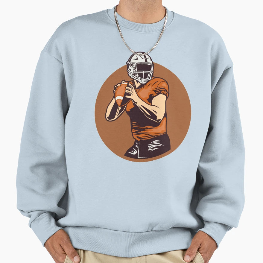 Football Player Sweatshirt - Novelty Apparel Men Women - T-Shirt, Sweatshirt, Hoodie
