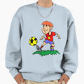 Soccer Playing Sweatshirt - Graphic Print for Adults - T-Shirt, Sweatshirt, Hoodie