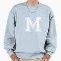 Letter M White Sweatshirt - Casual Everyday Wear Unisex - T-Shirt, Sweatshirt, Hoodie