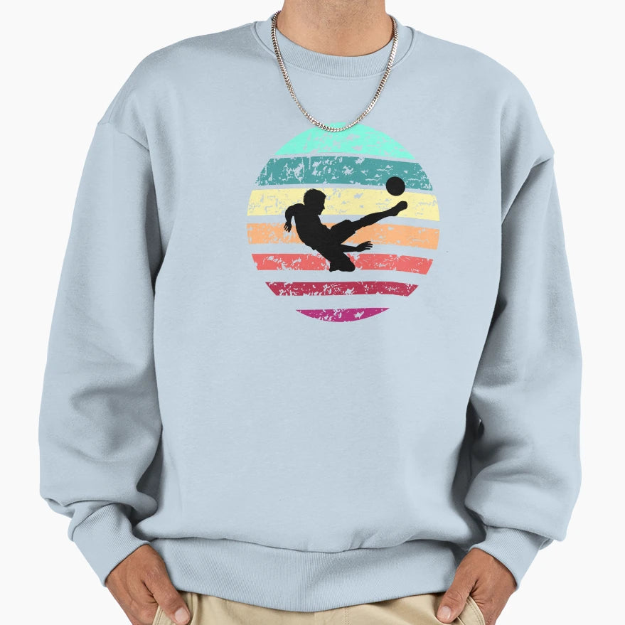 Soccer Flying Kick Summer Football Sweatshirt - Trendy Graphic Men Women - T-Shirt, Sweatshirt, Hoodie