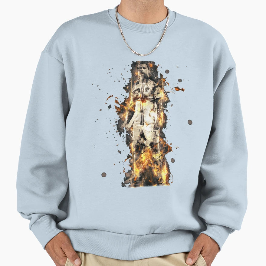 Ronaldo Fire Cristiano Cr7 Soccer S T-Shirt - Novelty Apparel Unisex - T-Shirt, Sweatshirt, Hoodie