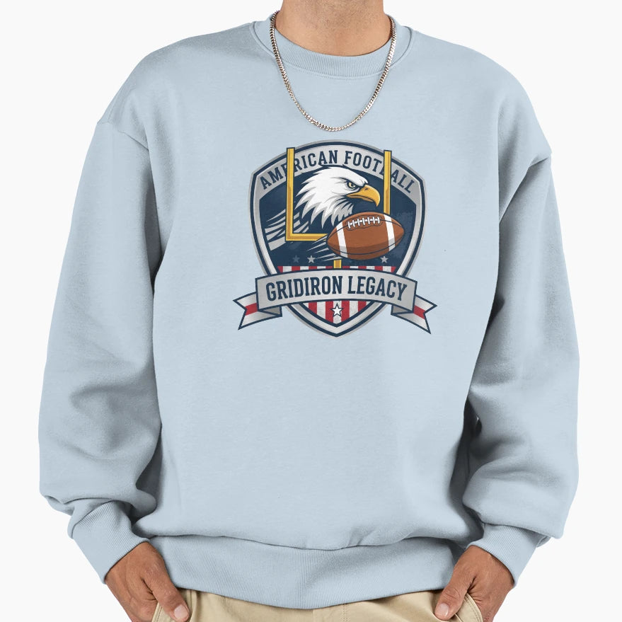 American Football Gridiron Legacy Sweatshirt - Aesthetic Graphic Unisex - T-Shirt, Sweatshirt, Hoodie