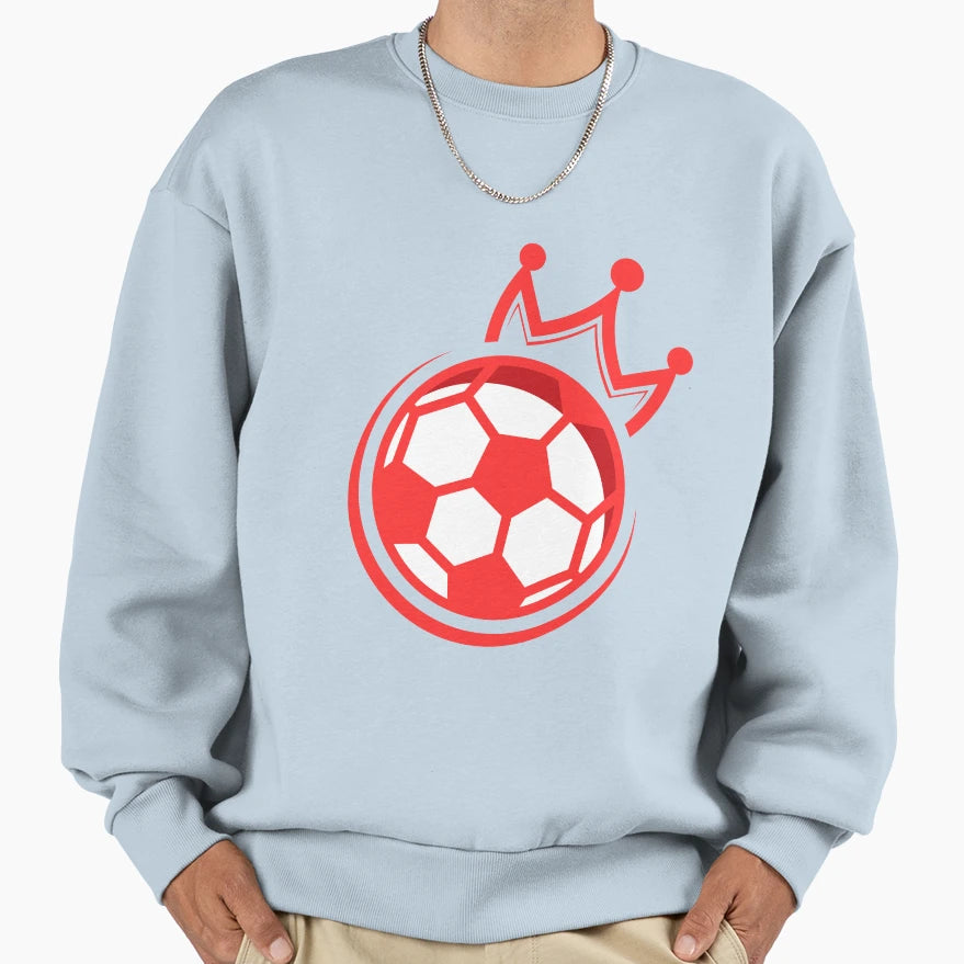 Football Red Crown 2 Ball Football Sweatshirt - Novelty Apparel Men Women - T-Shirt, Sweatshirt, Hoodie