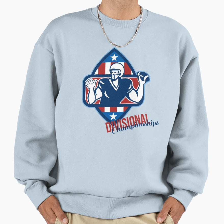 American Football Quarterback Sweatshirt - Trendy Graphic Men Women - T-Shirt, Sweatshirt, Hoodie