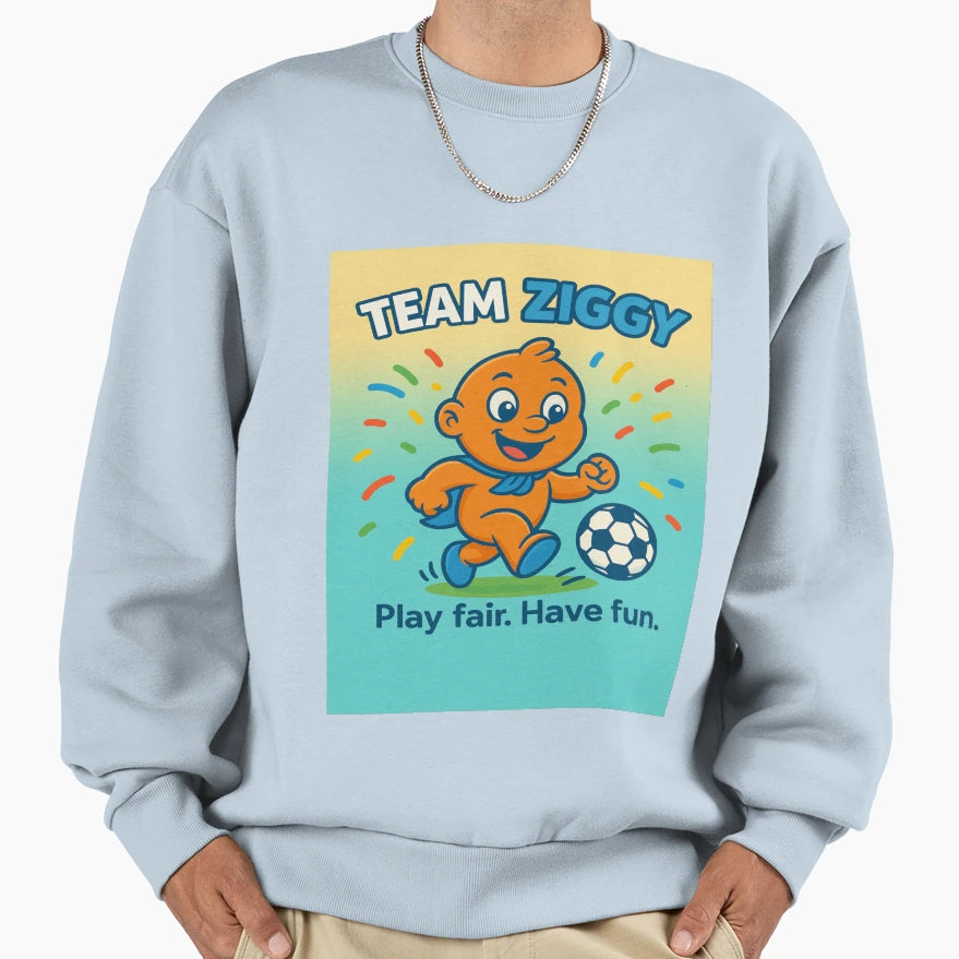 Team Ziggy Football Sweatshirt - Novelty Apparel Unisex - T-Shirt, Sweatshirt, Hoodie