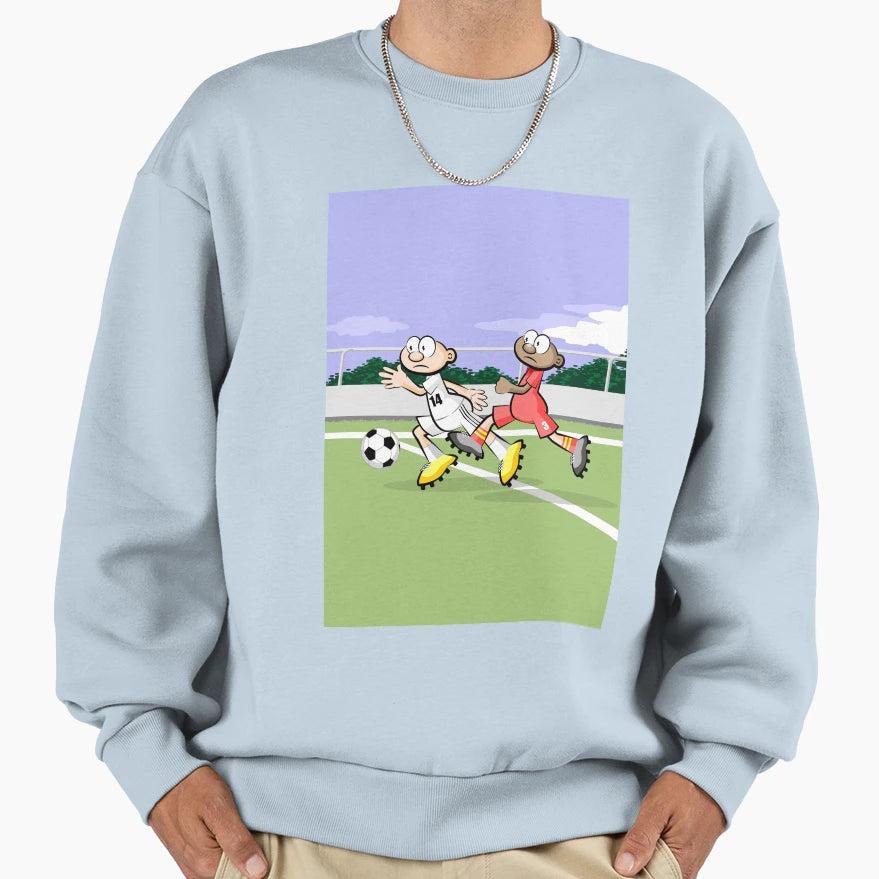 Two Rival Players Running Fast Sweatshirt - Streetwear Style for Adults - T-Shirt, Sweatshirt, Hoodie