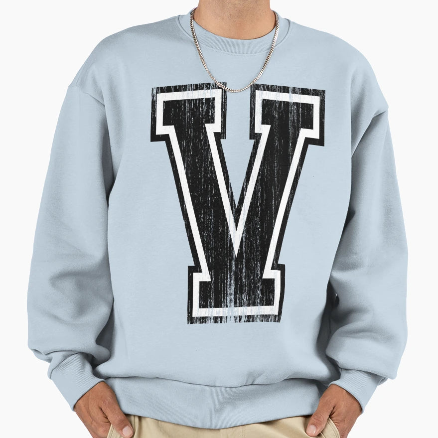 Big Varsity Letter V Sweatshirt - Graphic Print for Adults - T-Shirt, Sweatshirt, Hoodie