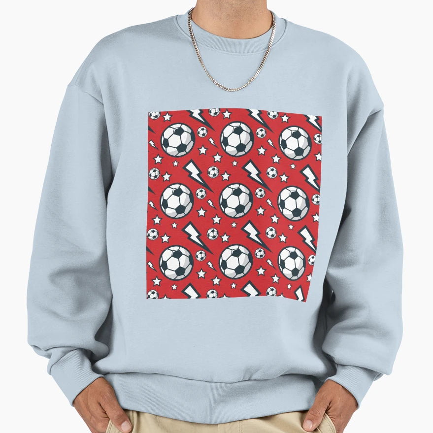 Soccer Ball Pattern Sweatshirt - Trendy Graphic Unisex - T-Shirt, Sweatshirt, Hoodie